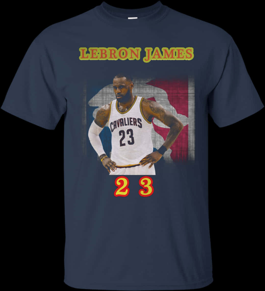 Le Bron James Cavaliers T Shirt Design PNG image