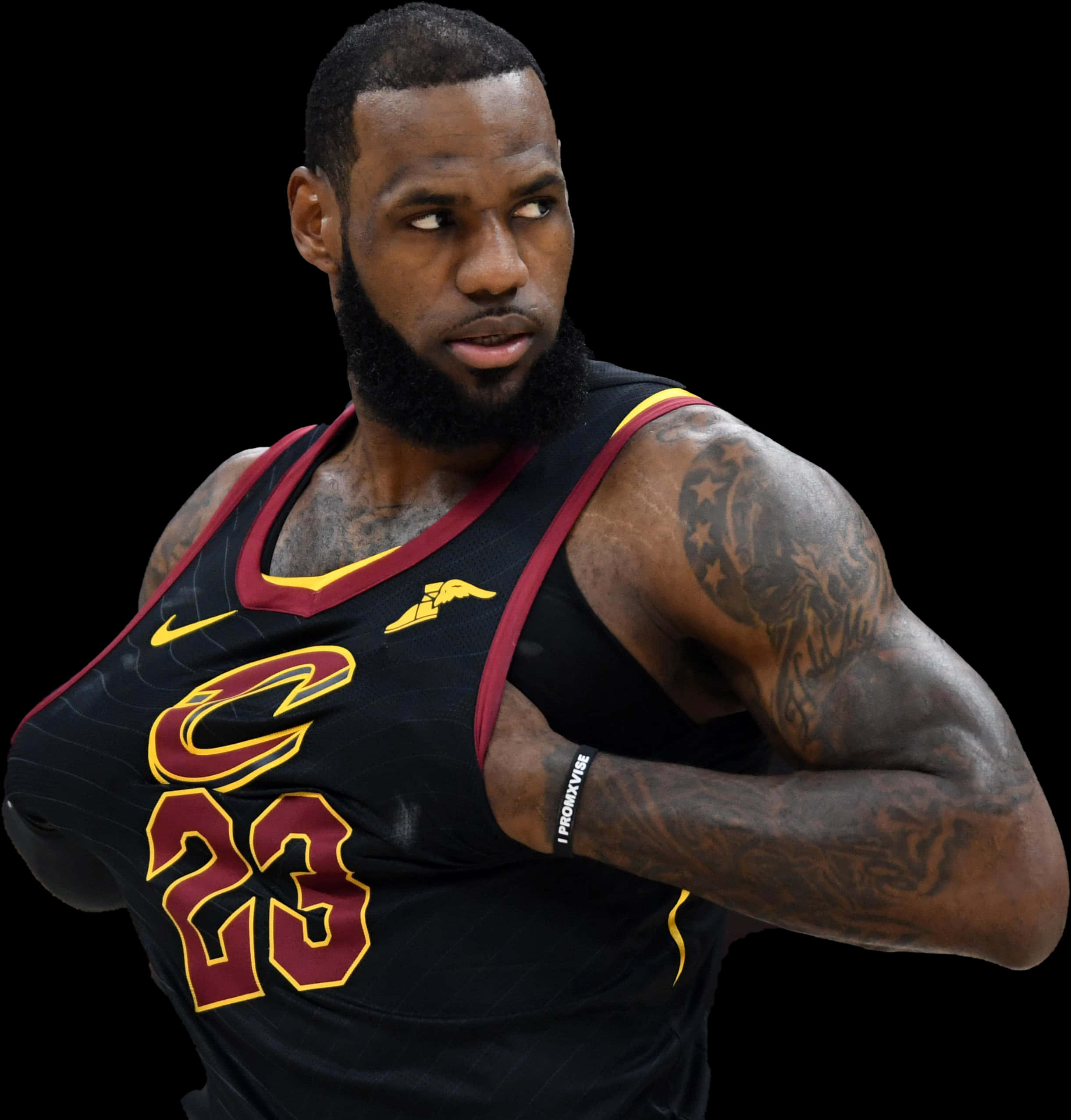 Le Bron James Cleveland Cavaliers Portrait PNG image