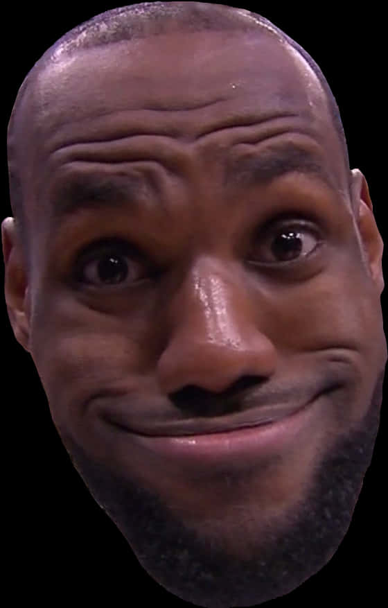 Le Bron James Facial Expression Close Up PNG image