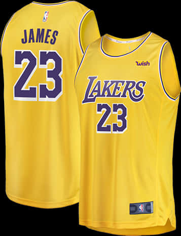 Le Bron Lakers Jersey23 PNG image
