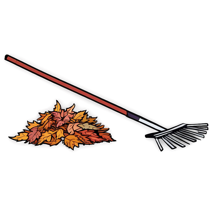 Leaf Pile With Rake Png Jcf PNG image