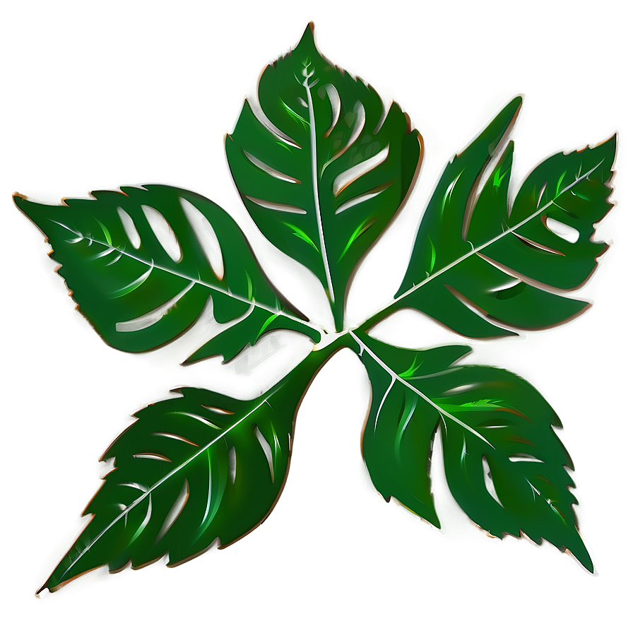 Leaf Stencil Png 05032024 PNG image