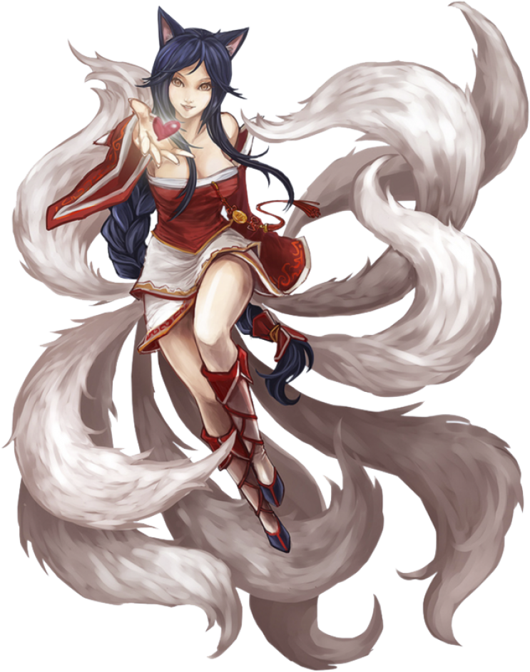 Leagueof Legends Ahri Fan Art PNG image