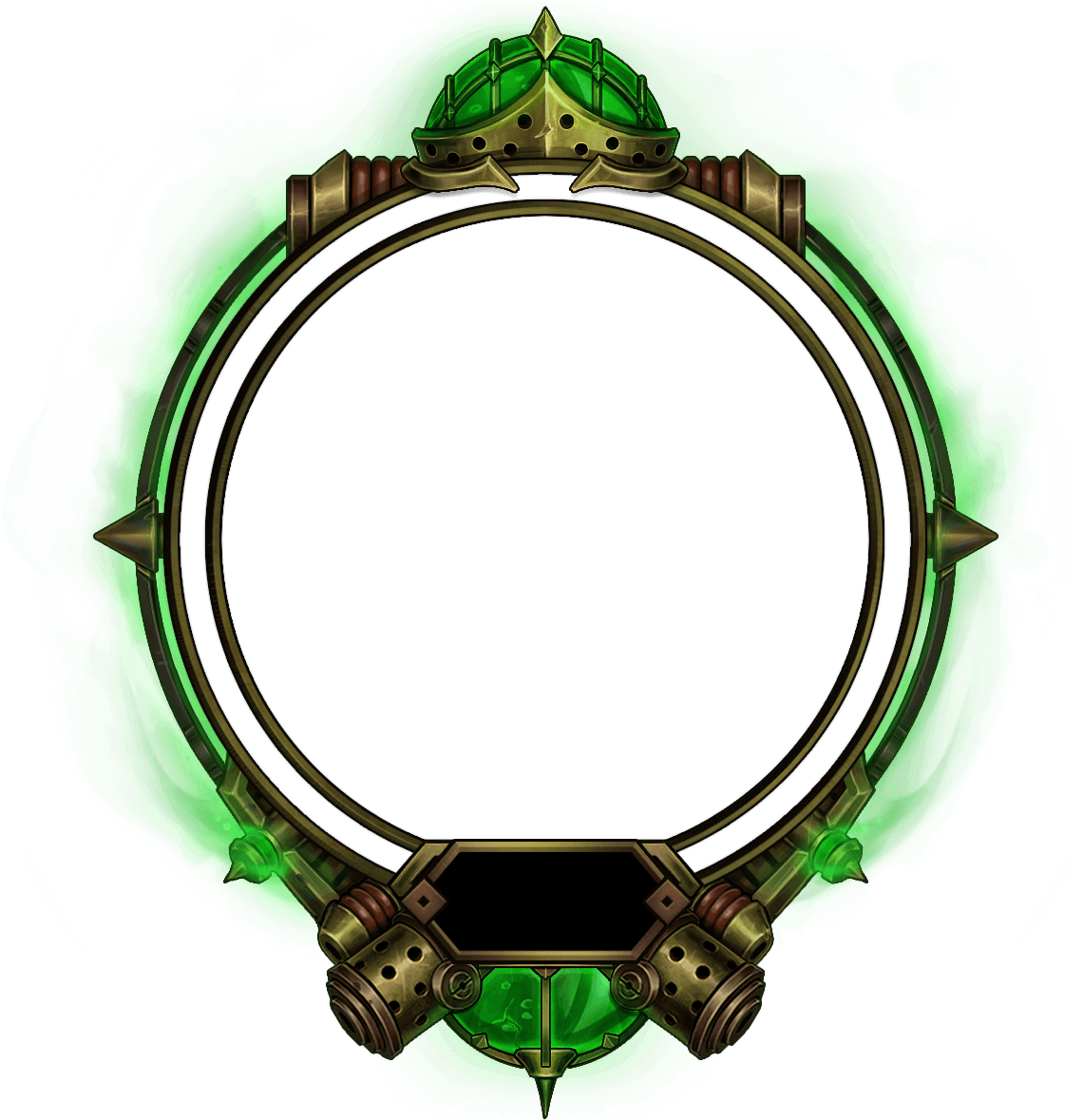 Leagueof Legends Green Circular Frame PNG image