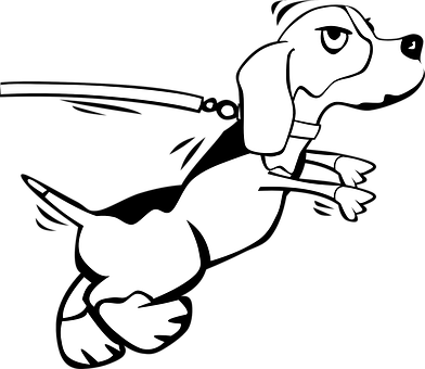 Leaping Dog Silhouette PNG image