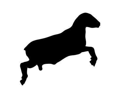 Leaping Sheep Silhouette PNG image