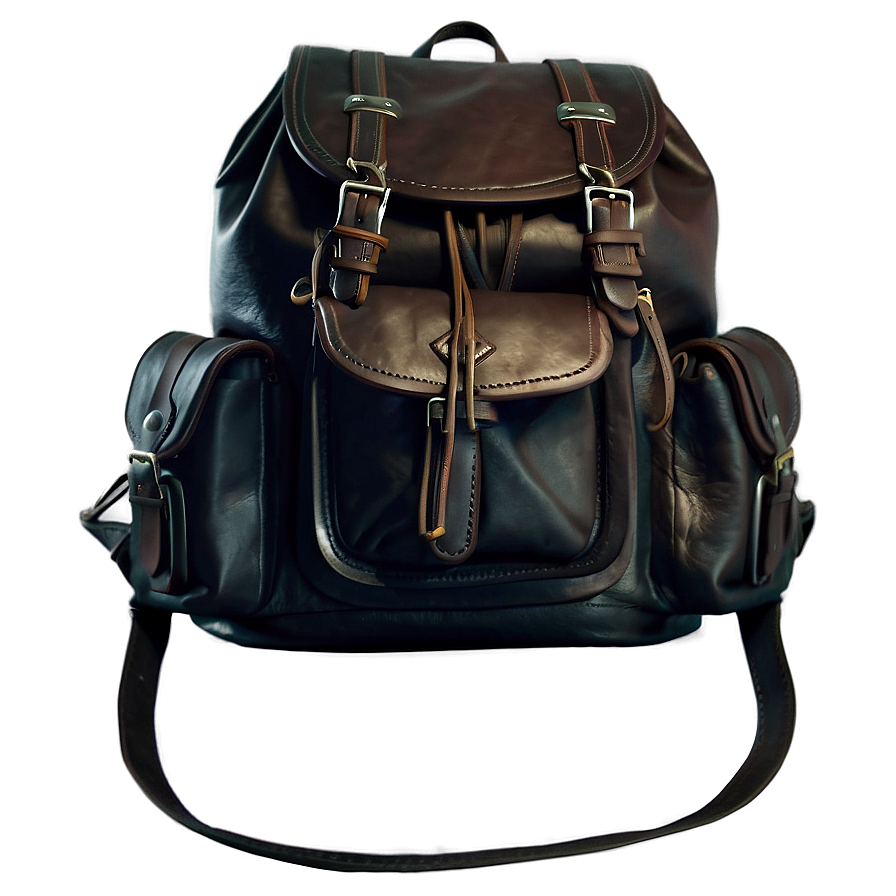 Leather Backpack Png 05252024 PNG image