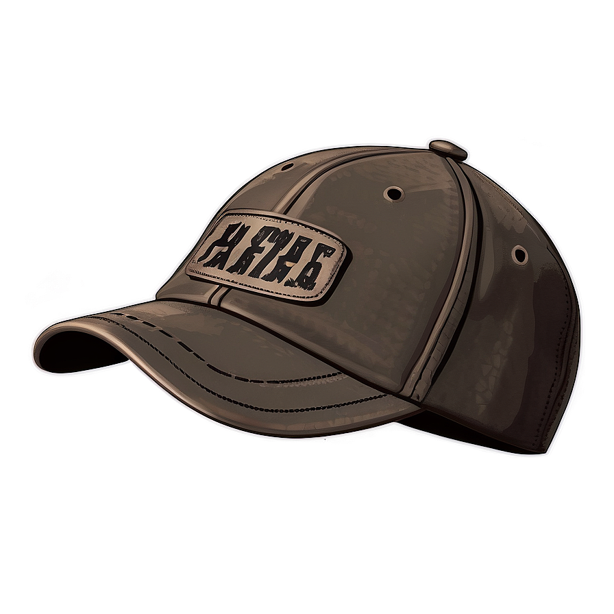 Leather Dad Hat Graphic Png Tkn PNG image