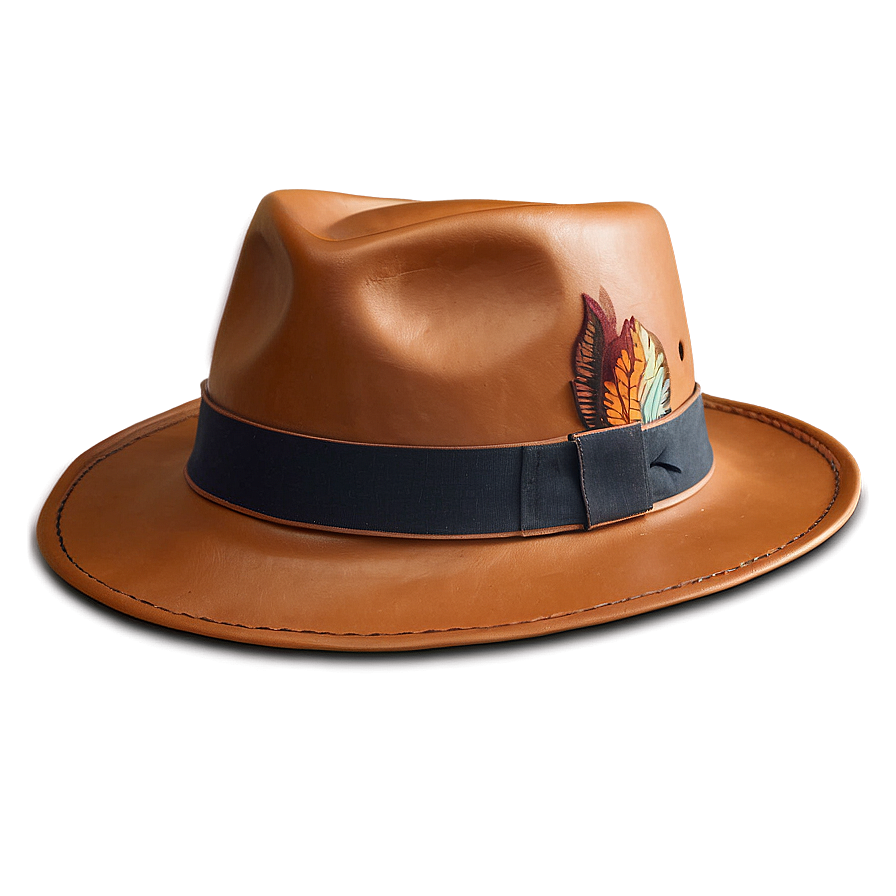 Leather Fedora Png 05252024 PNG image