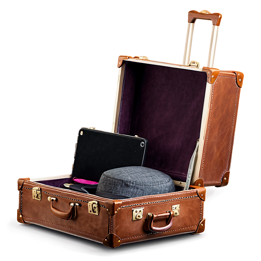 Leather Open Suitcase Png Him60 PNG image