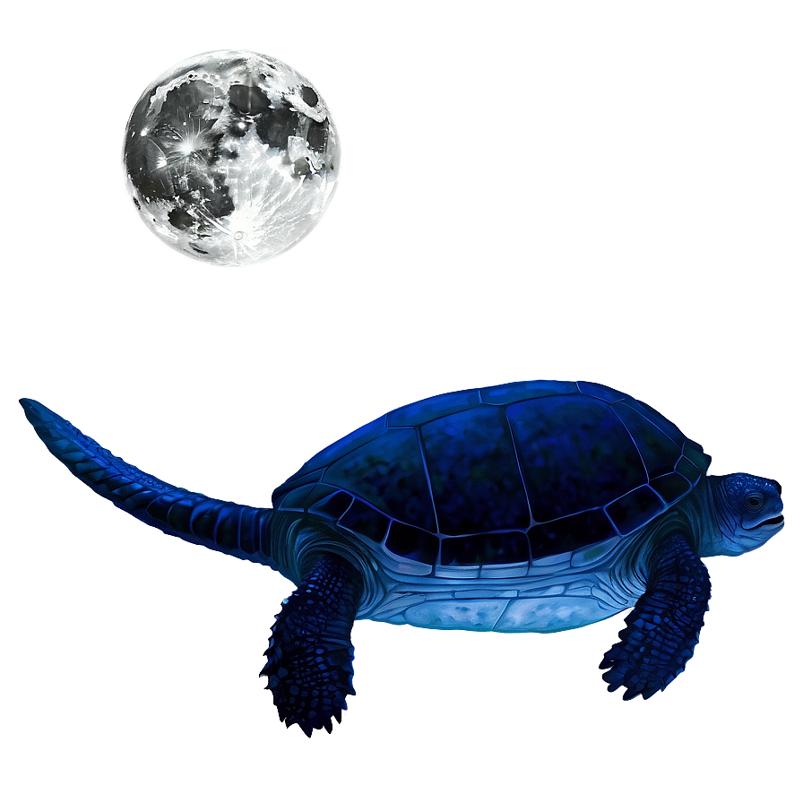 Leatherback Turtle In Moonlight Png Nue3 PNG image