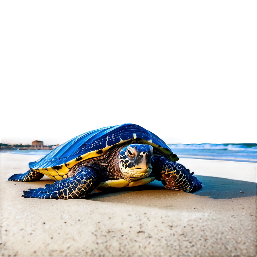 Leatherback Turtle On Beach Sunset Png 06292024 PNG image