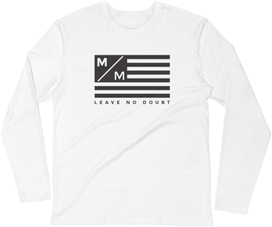 Leave No Doubt White Long Sleeve Shirt PNG image