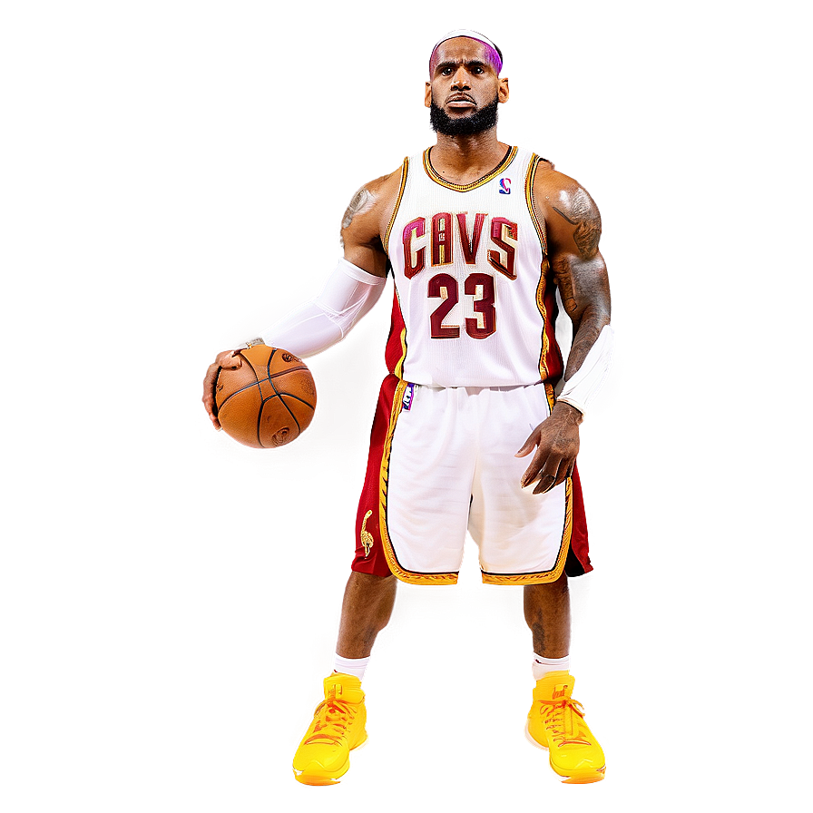 Lebron James Defensive Stance Png Gjx PNG image