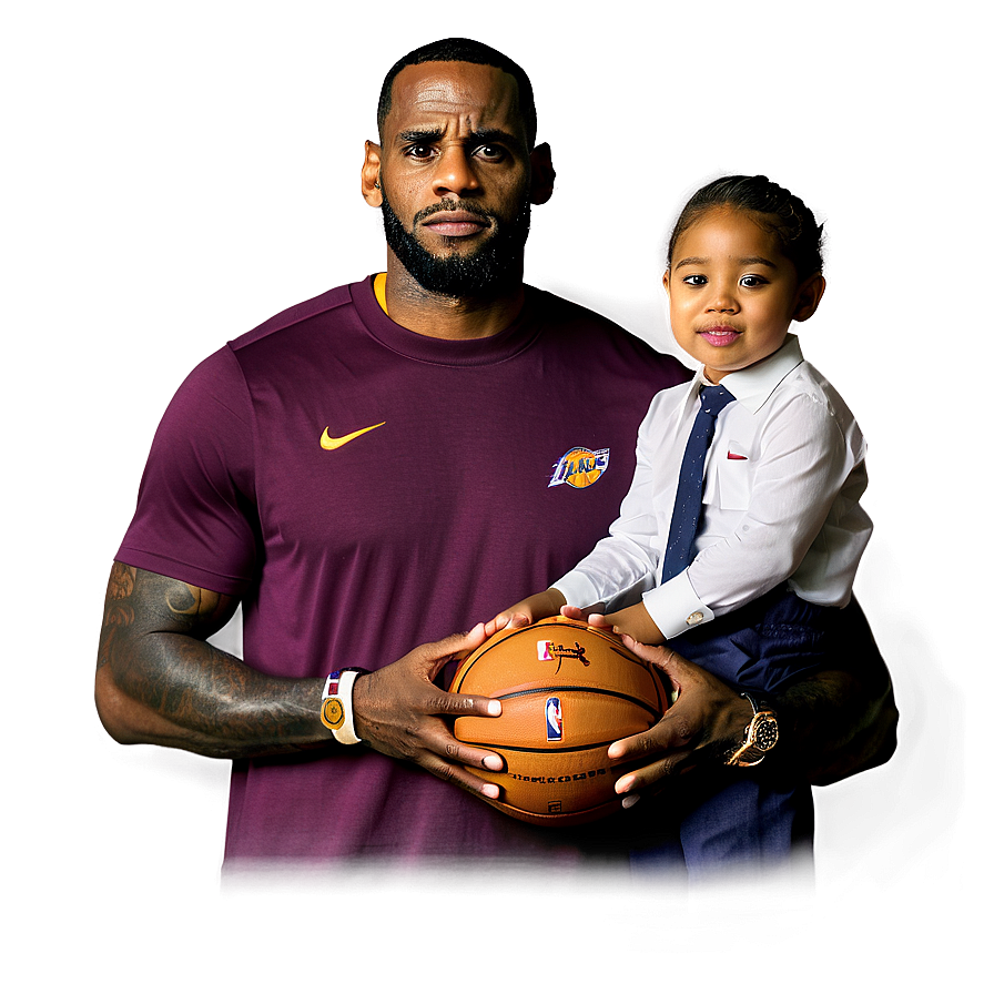 Lebron James Family Portrait Png 8 PNG image