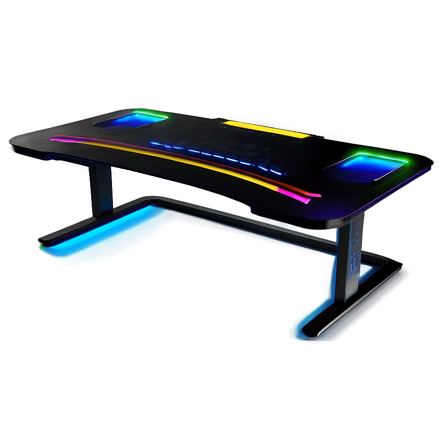 Led Gaming Desk Setup Png Cml PNG image