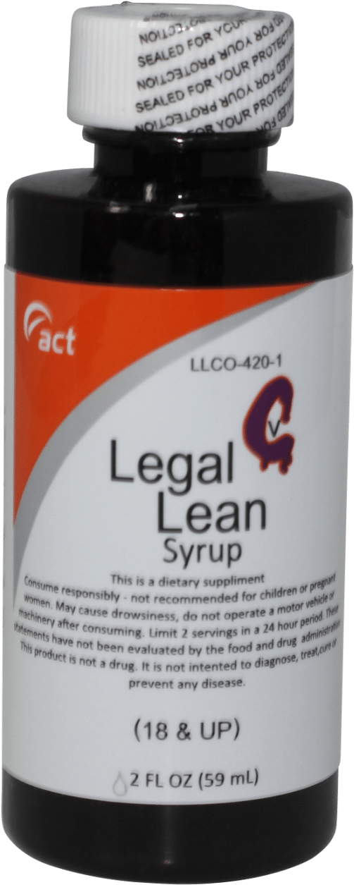 Legal Lean Syrup Bottle PNG image