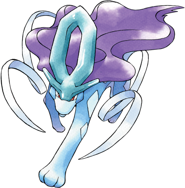 Legendary Dragon Pokemon Suicune Illustration PNG image