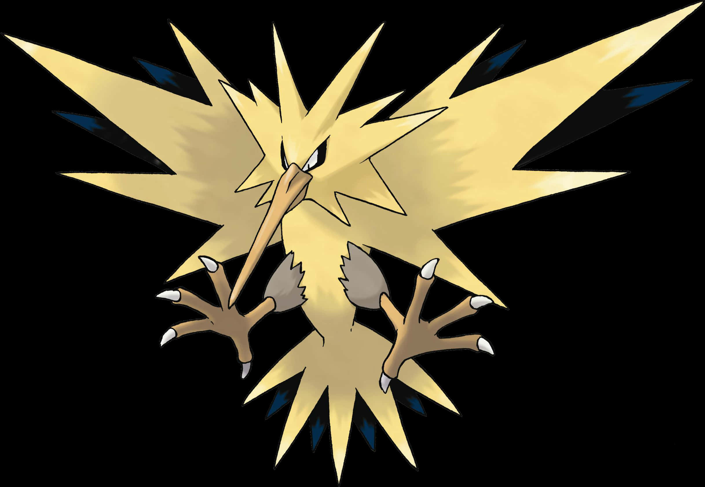 Legendary Electric Bird Pokemon Zapdos PNG image