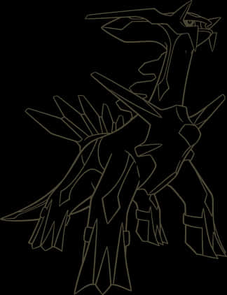 Legendary Pokemon Dialga Silhouette PNG image