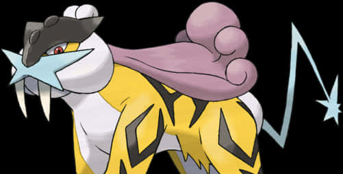 Legendary Pokemon Raikou Illustration PNG image