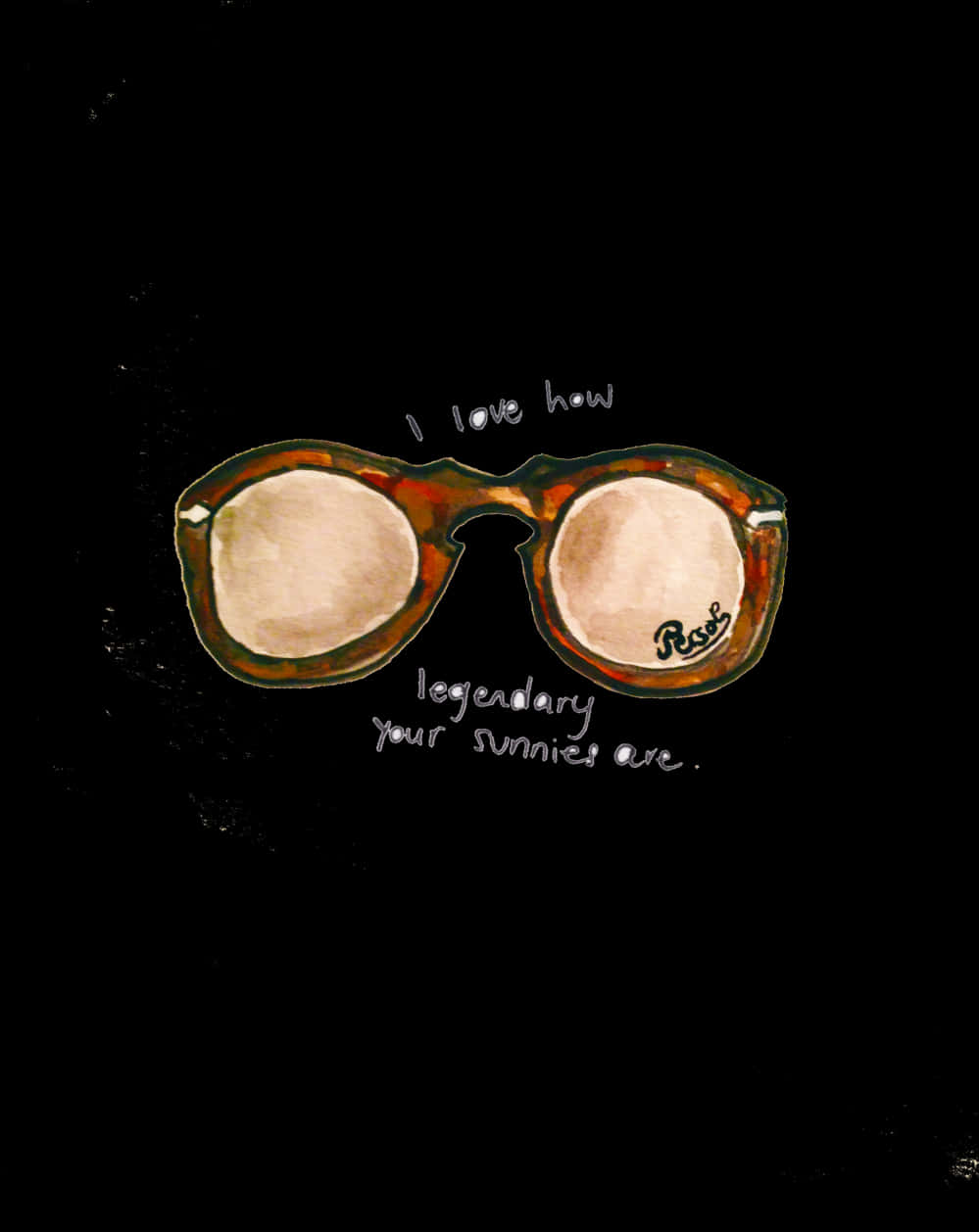Legendary Sunglasses Compliment Artwork PNG image