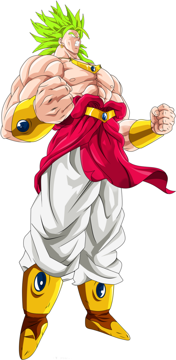 Legendary Super Saiyan Broly Fanart PNG image