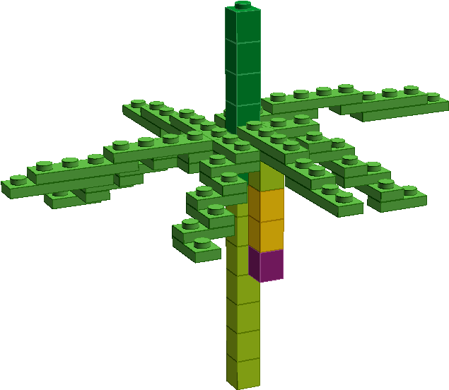 Lego Banana Tree Model PNG image