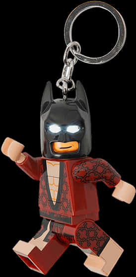 Lego Batman Keychain Red Suit PNG image