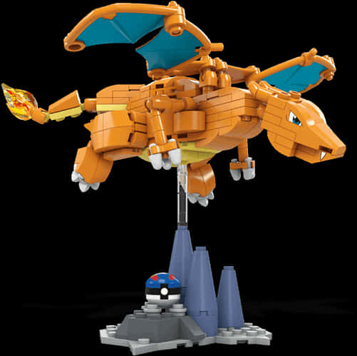 Lego Charizard Model PNG image