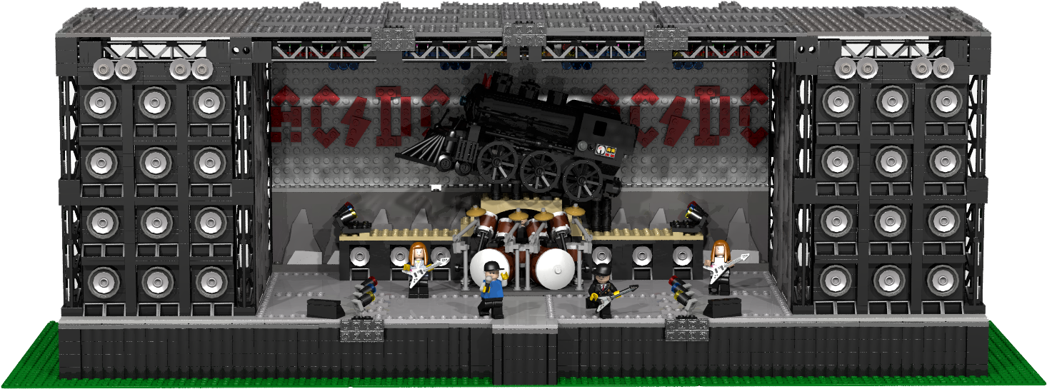 Lego Concert Stage Setup PNG image