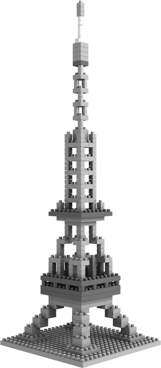 Lego Eiffel Tower Model PNG image