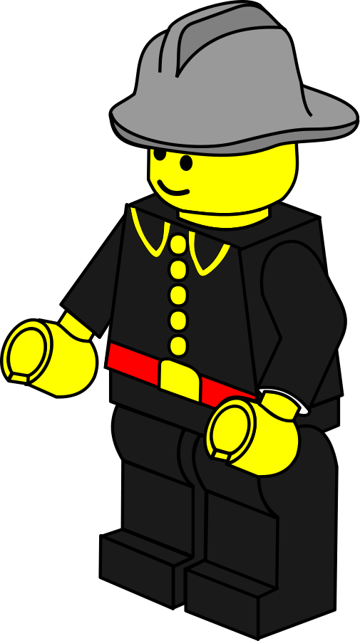 Lego Firefighter Character PNG image
