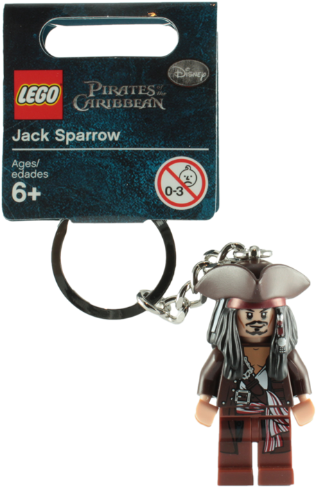 Lego Jack Sparrow Keychain PNG image