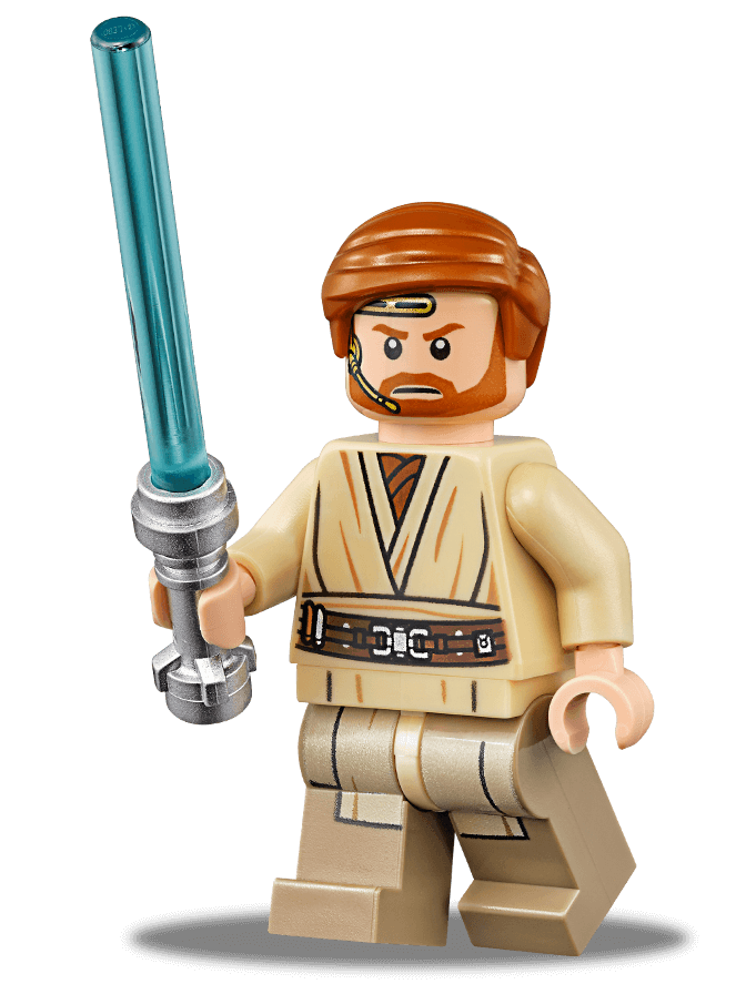 Lego Jedi Figure With Lightsaber PNG image