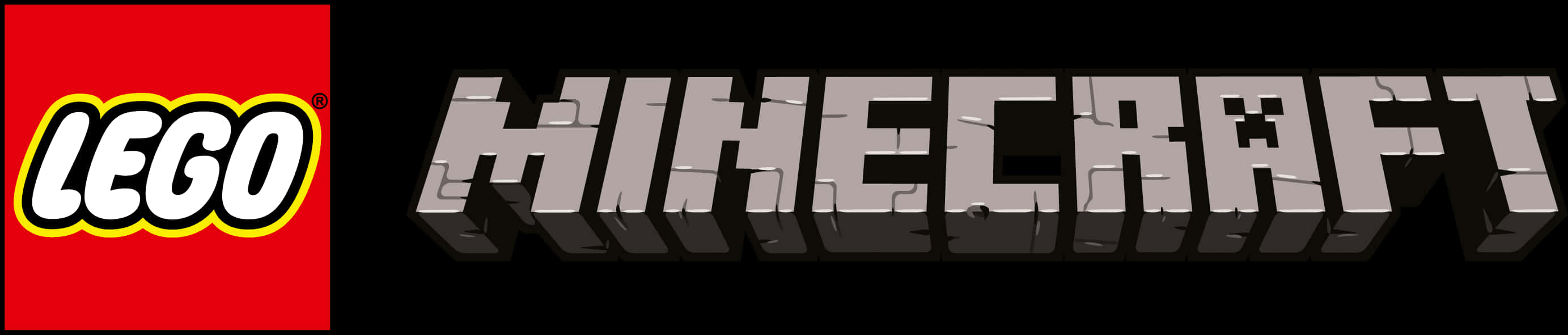 Lego_ Minecraft_ Logo_ Black_ Background PNG image