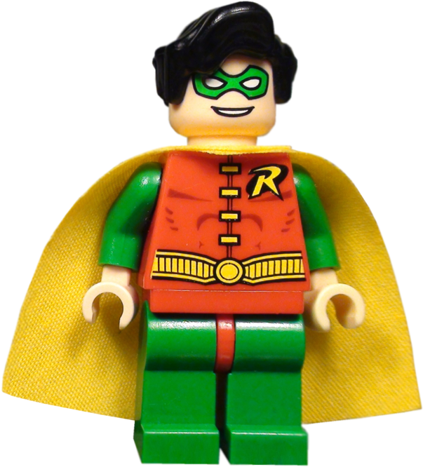 Lego Robin Figure Portrait PNG image