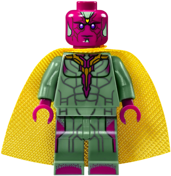 Lego Superhero Figurewith Cape PNG image