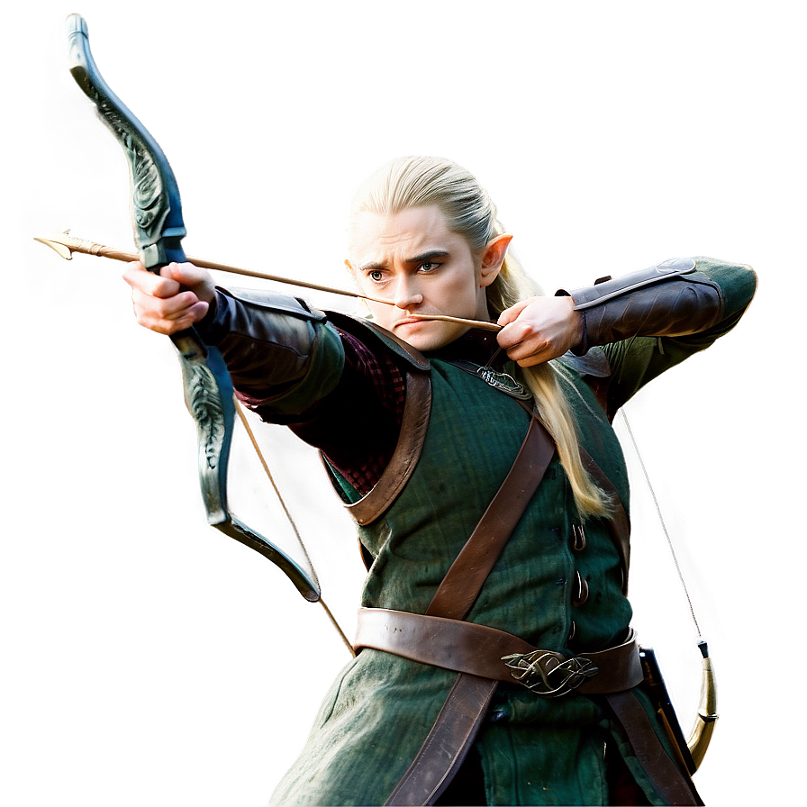 Legolas Shooting Arrow Scene Png 06242024 PNG image