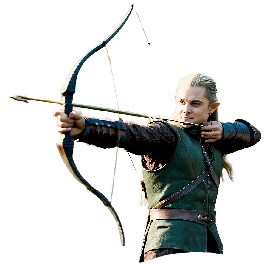 Legolas Shooting Arrow Scene Png Ruf PNG image