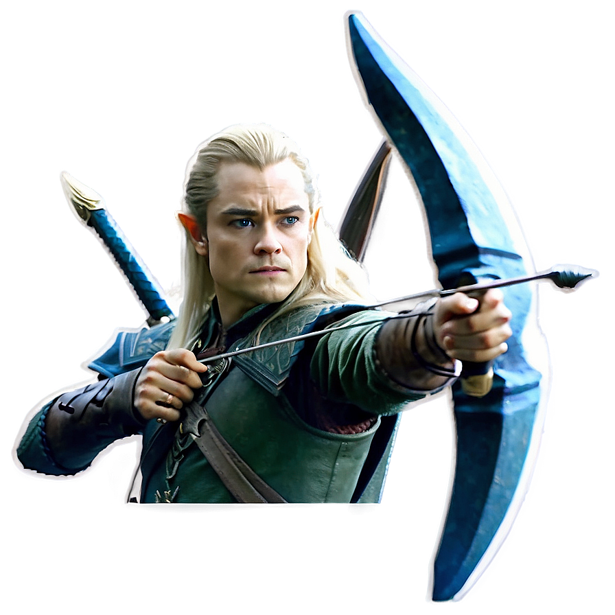 Legolas With Blue Cloak Png 06242024 PNG image