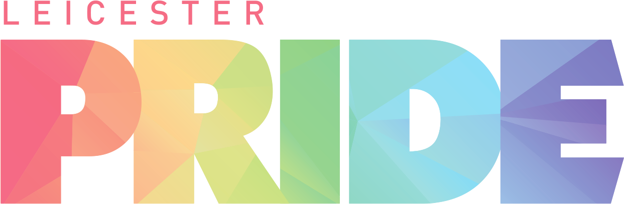 Leicester Pride Colorful Text Logo PNG image