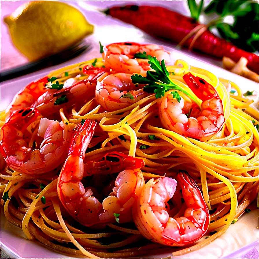 Lemon Garlic Shrimp Pasta Png 92 PNG image