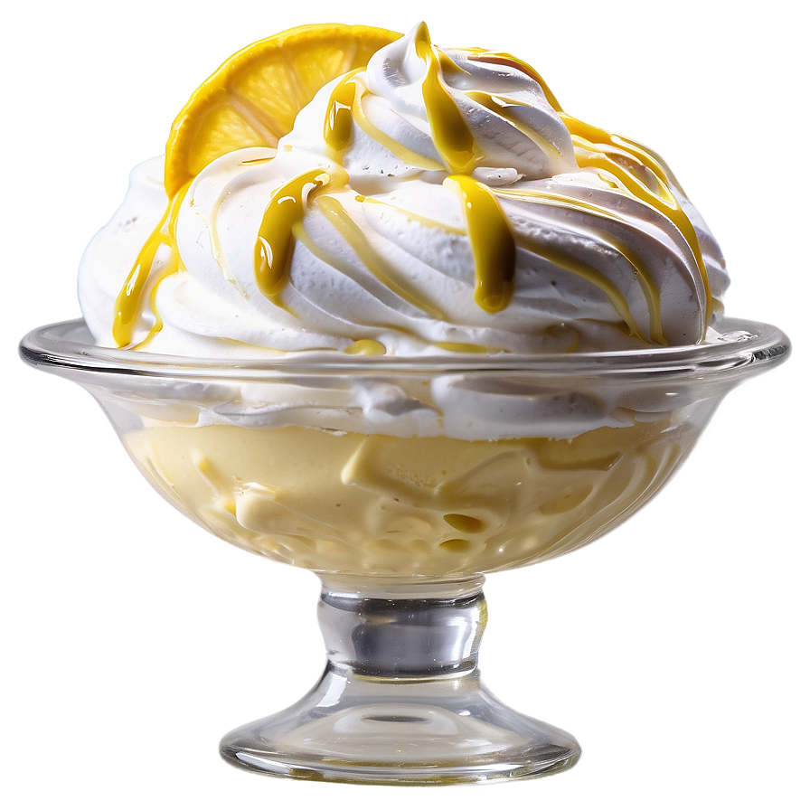 Lemon Meringue Ice Cream Sundae Png Jro PNG image