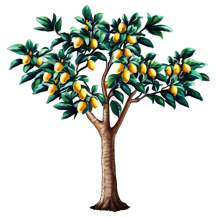 Lemon Orchard Tree Design Png Vgq PNG image