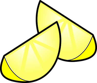 Lemon Slices Vector Illustration PNG image