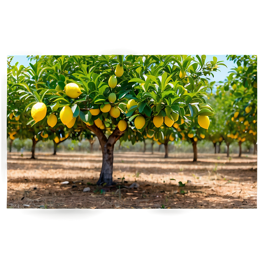 Lemon Tree Orchard Panorama Png Ooe PNG image