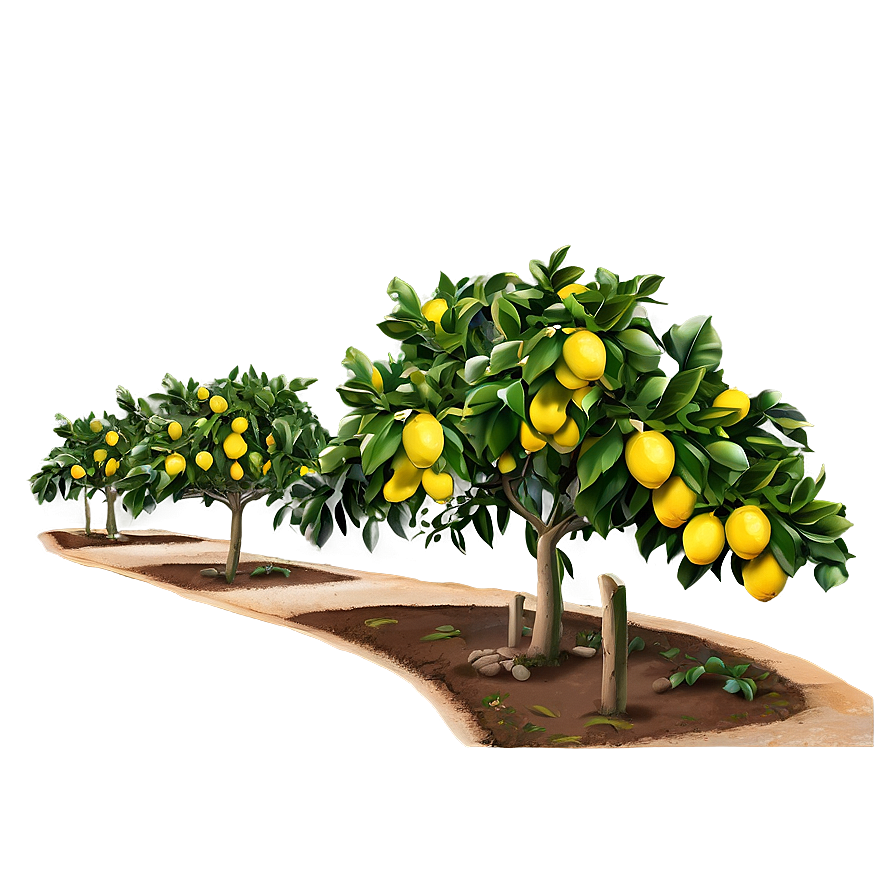 Lemon Tree With Pathway Png 06212024 PNG image