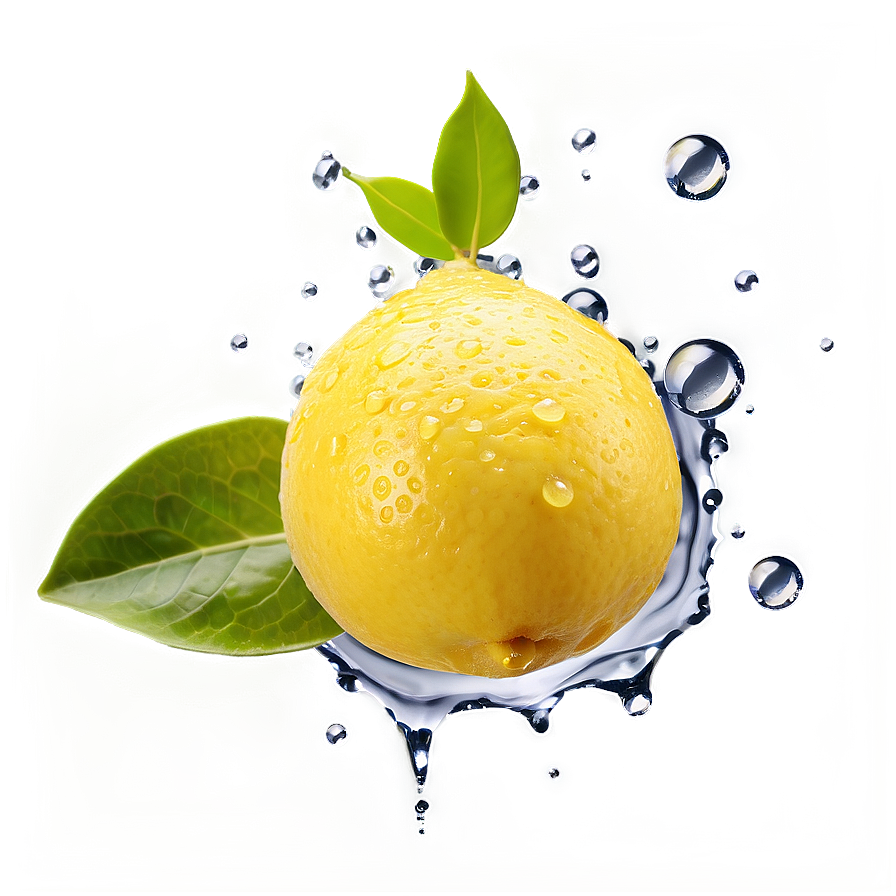 Lemon With Drops Png Uqt46 PNG image