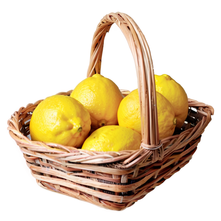 Lemons Basket Png 06122024 PNG image